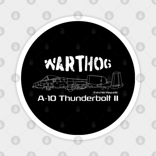 A-10 Thunderbolt II "Warthog" Magnet by BearCaveDesigns